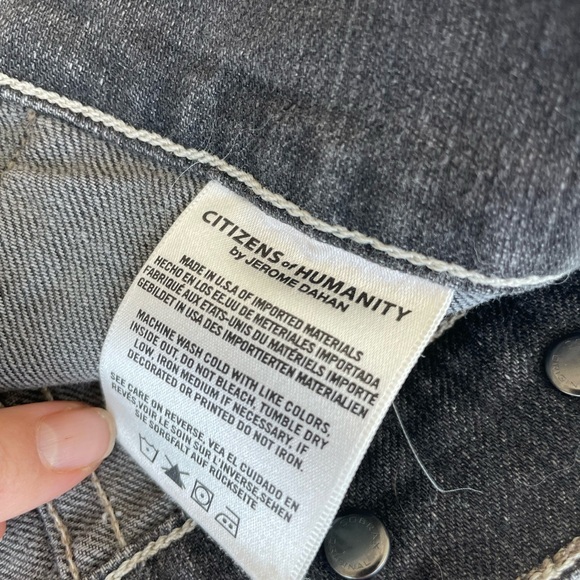 Citizens of Humanity Jean Jacket / black gray distressed classic fitted lovely S - Picture 6 of 16